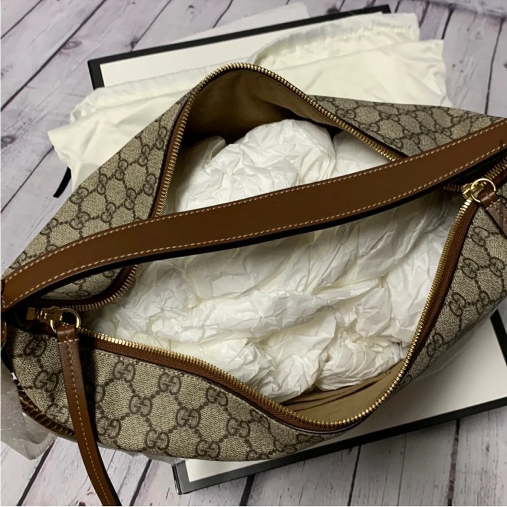 Gucci Chain Hobo GG Coated Canvas